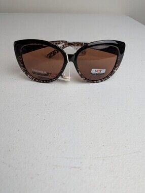 VOX Women's Brown Animal Print Trendy Sunoptics Sunglasses -